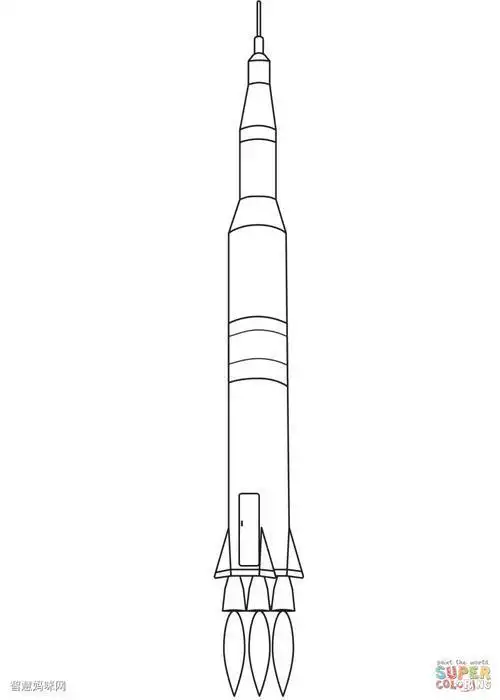长征十一号火箭简笔画