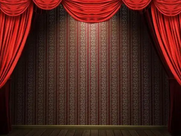 舞台帷幕背景ppt模板 #采集大赛