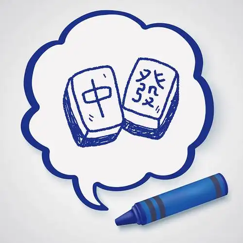 中国_新_麻将_涂写_象征_矢量_插画_风格_高清图片_全景视觉