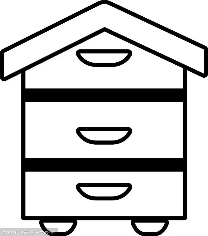 木头蜂箱图标轮廓风格