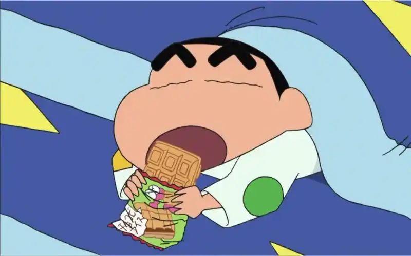 【蜡笔小新美食系列】小饼干冰,橘子,动感拉面,早餐,仙贝零食配热饮