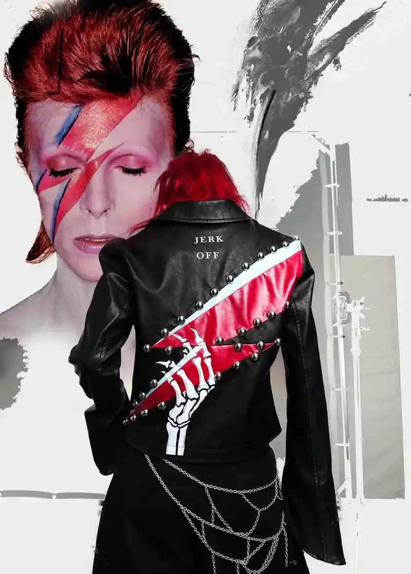 "david bowie99996992"大卫·鲍伊闪电皮衣/ - 抖音