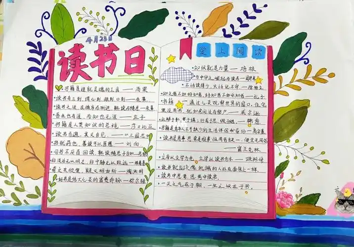 世界读书日手抄报