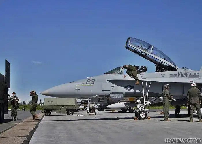 美国海军陆战队fa18战机抵达芬兰联合训练双方交流别有深意