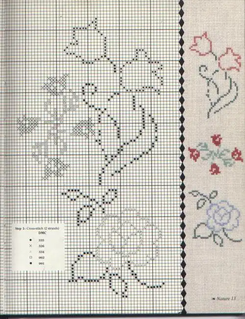 【转载】一组漂亮的毛衣十字绣图案——网上搜来的