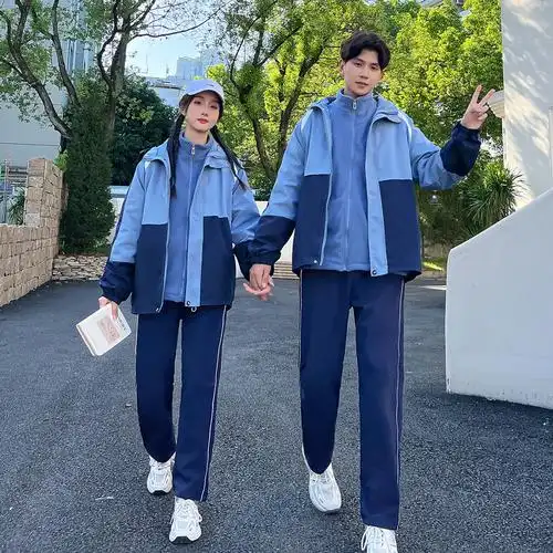 衣班服初中生秋冬季加绒加厚外套学院风高中生运动会—学生校服>广东