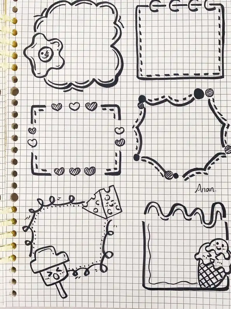 手帐边框素材|可爱简笔画|手抄报素材