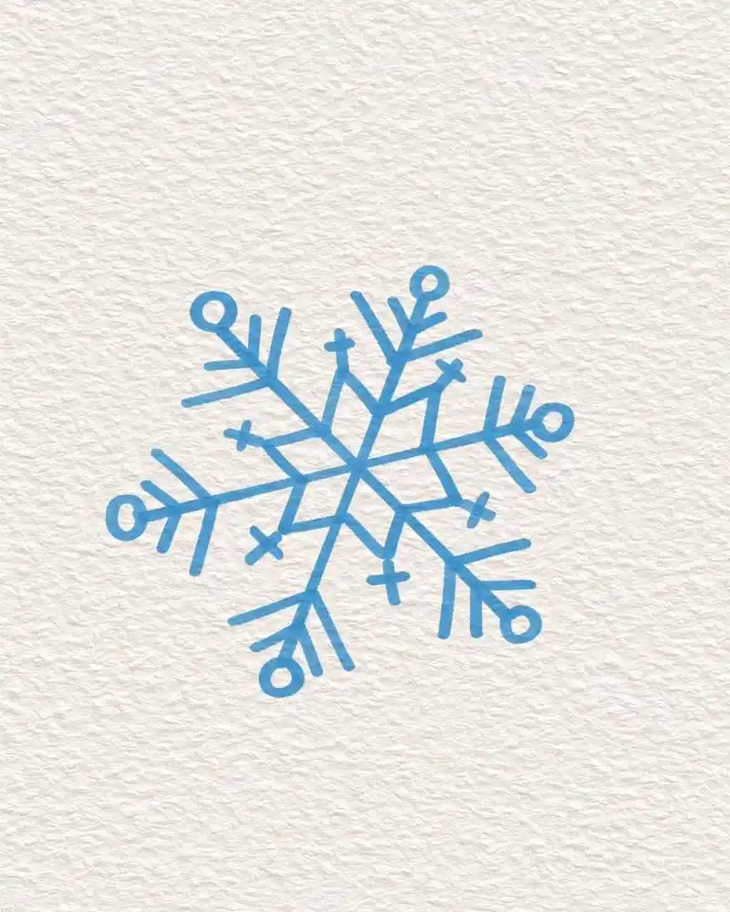 简笔画雪花,画雪花教程#简笔画 #儿童画 #育儿简笔画 #一 - 抖音