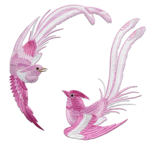 新品喜鹊鸟中国风布贴民族风汉服刺绣装饰绣花片diy补洞背胶熨烫