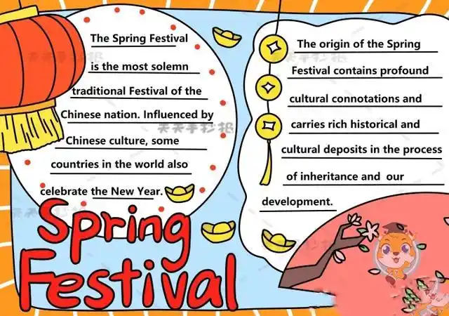 有关春节的手抄报英语?