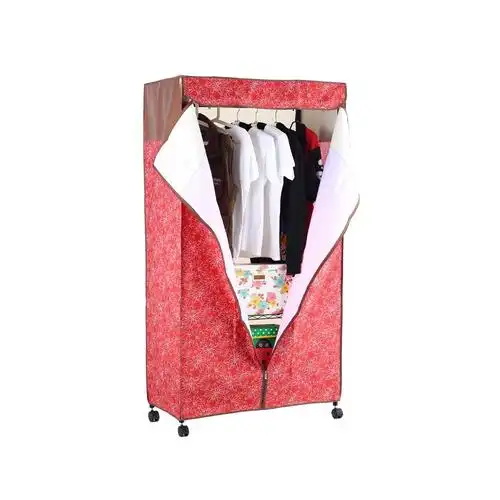 mzg美之高简易衣柜 布衣柜带轮子 卧室家具拆装全钢架衣柜组合 家居布