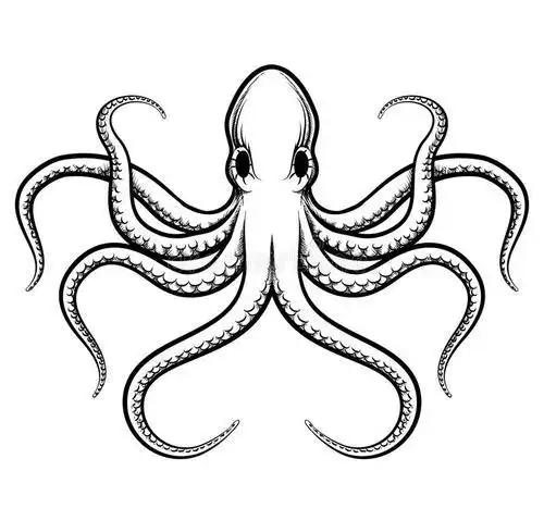 章鱼简笔画带颜色