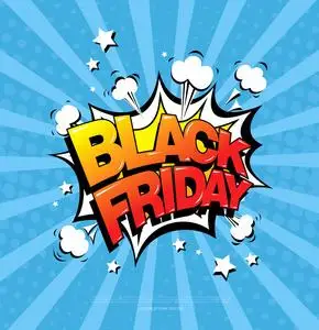 黑色星期五漫画风格横幅