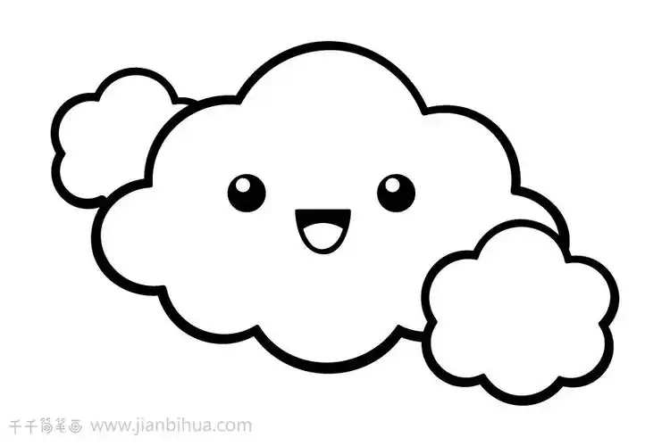 教你画云朵手帐素材简笔画_手帐排版简笔画