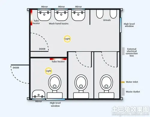 小公共卫生间设计平面图设计图片赏析