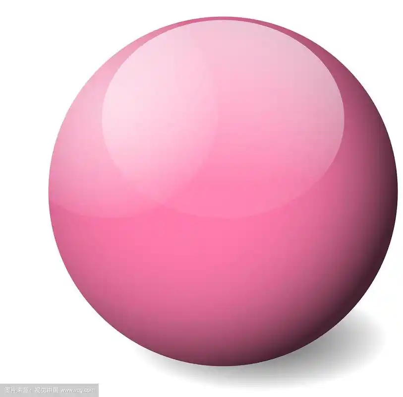 粉色有光泽的球体或球体三维物体