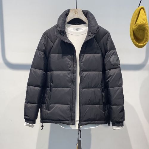 凯姿瑜无帽没有帽不戴帽子的羽绒服男士青年立领冬季韩版时尚帅气白