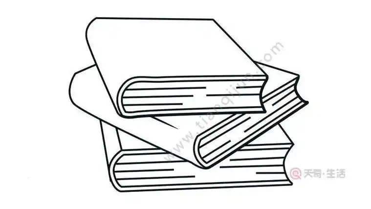 一卷书放在桌上简笔画