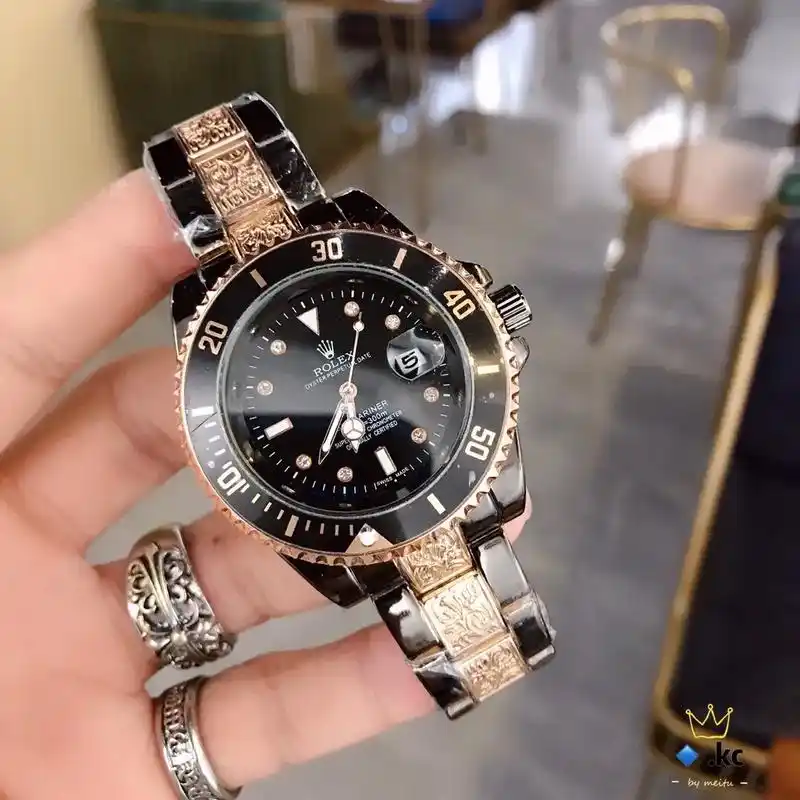 劳力士黑水鬼-95 爆炸款式 精工雕刻纹路表壳  180度旋 - 抖音