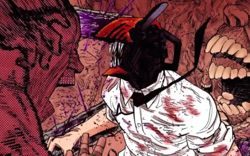 电锯人漫画13,电锯恶魔出现,让对方感受疼痛