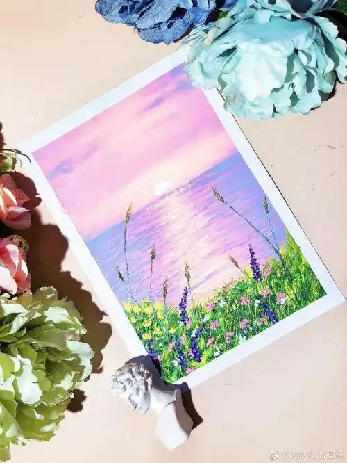 简单好看的油画棒画 创意色彩画