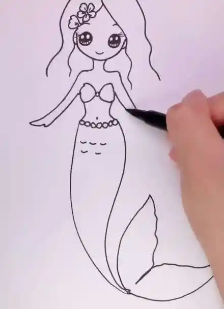 卡通画 美人鱼公主