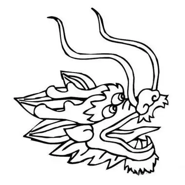 中华龙图腾图片简笔画中国龙霸气的龙简笔画图片_龙儿童绘画作品图集