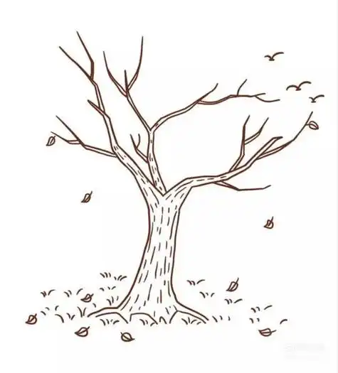 风中的树简笔画集
