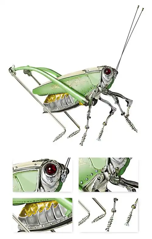 绿色机械昆虫-超写实