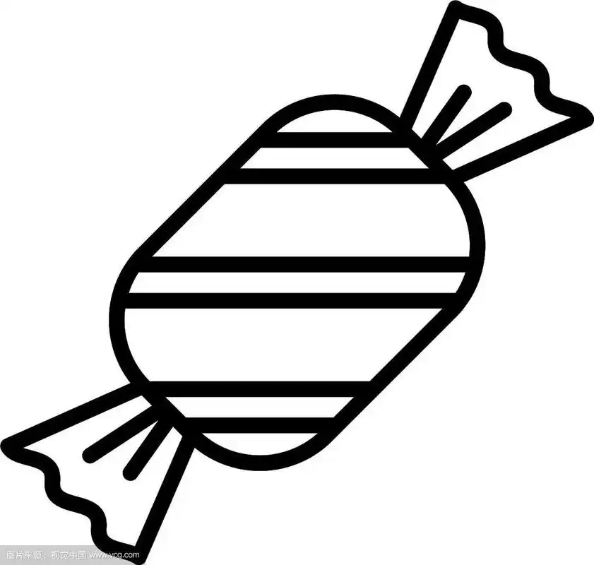 甜太妃糖图标轮廓风格