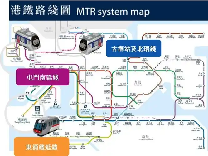 似乎北环线会重用西铁的桃红色,东九龙线用深蓝色,南港岛线西段用草
