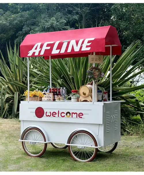 网红摊位车 网红餐车商用推车小吃车奶茶咖啡冰淇淋售卖车定制移动