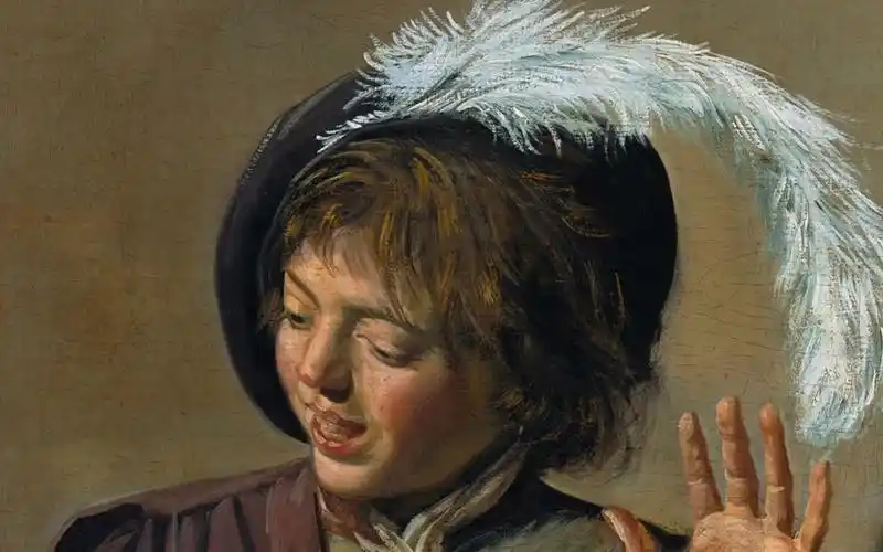 【油画】《手持长笛的男孩》弗朗斯·哈尔斯约1623年.