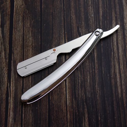 直刃理发剃须刀手动老式刮刀美发剃刀换刀片刮脸修面刀理发师刮刀