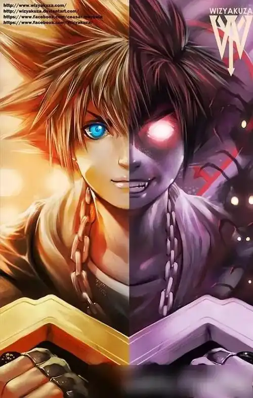 动漫人物正义与邪恶脸对比图鸣人不管正邪我都爱啊