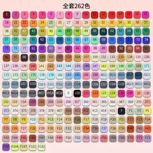 上新168/204/262色马克笔加包套装 美术写生双头油彩多专业绘画笔