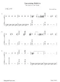 concerning hobbits-指环王ost双手简谱预览1