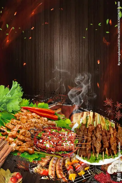 烧烤背景设计图__广告设计_广告设计_设计图库_昵图网nipic.com