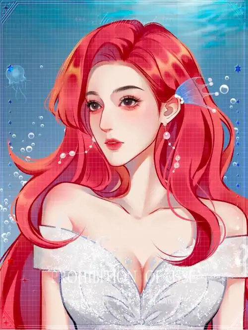 迪丽热巴十二星座系列原创手绘双鱼