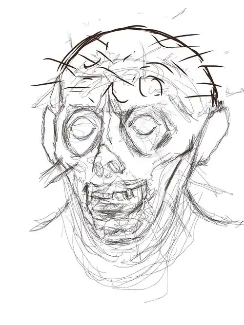 练习| 想象丧尸人物线稿