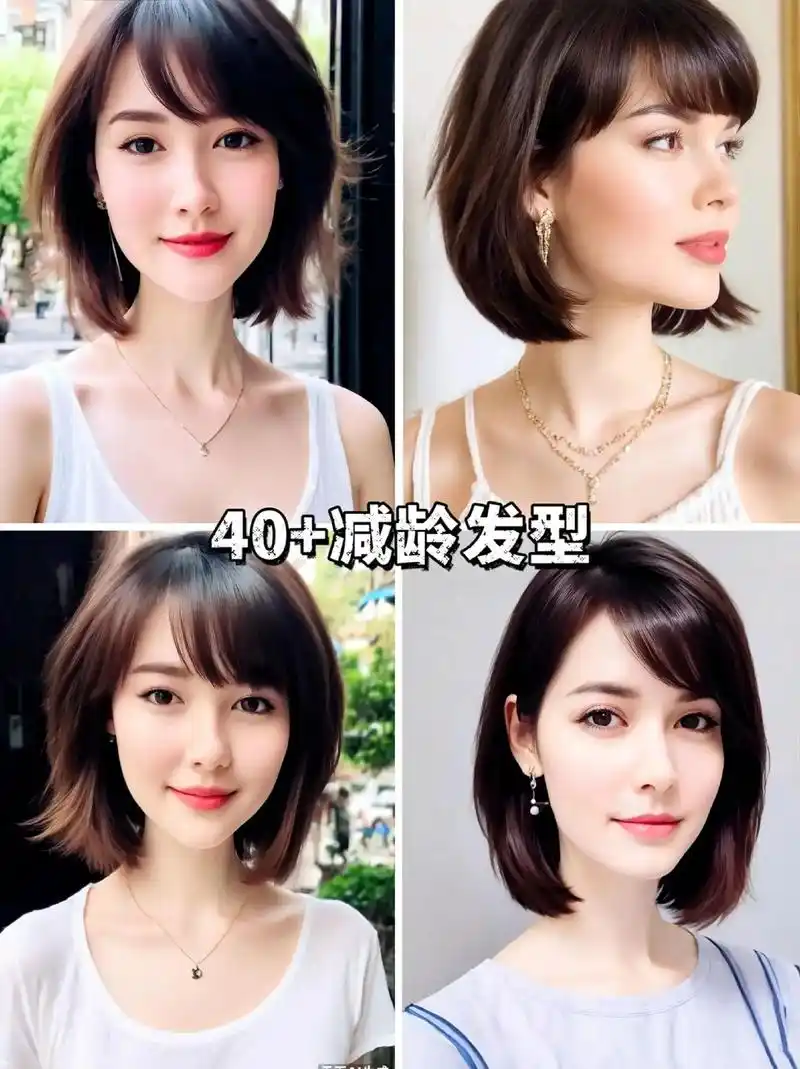 949940 岁以上女人必备减龄锁骨短发.