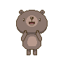 小熊超可爱gif动态小表情 微信qq迷你小动图