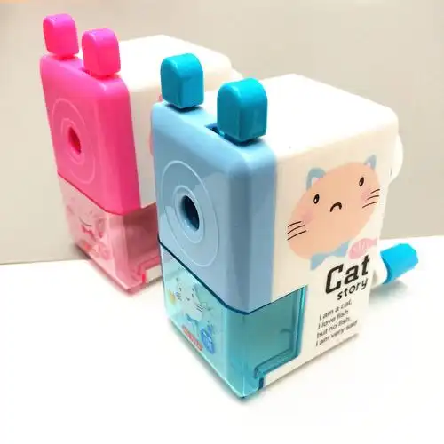 手摇卷笔刀 儿童卡通手动卷笔器 铅笔削笔刀削笔机学生文具批发