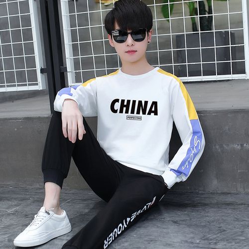 15岁青少年大童男装卫衣12男孩14帅气春秋装套装13初高中学生长袖