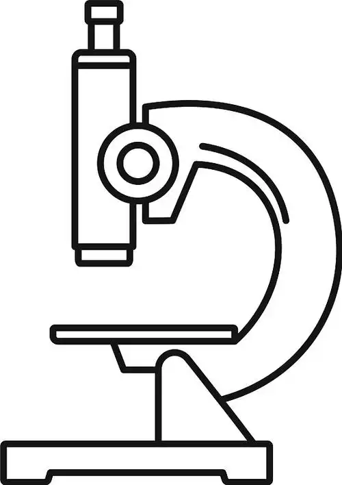 实验室显微镜图标轮廓风格
