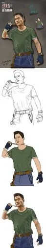 战狼2-冷锋!手绘一张|插画|商业插画|卡农也摇滚 - 原创作品 - 站酷 (