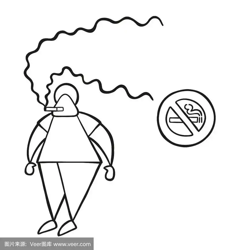 卡通,香烟,矢量,男人,吸烟问题