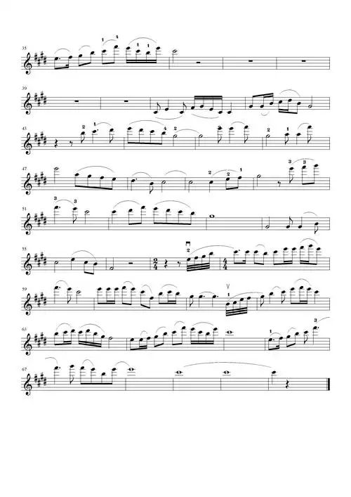 小提琴乐谱 天路