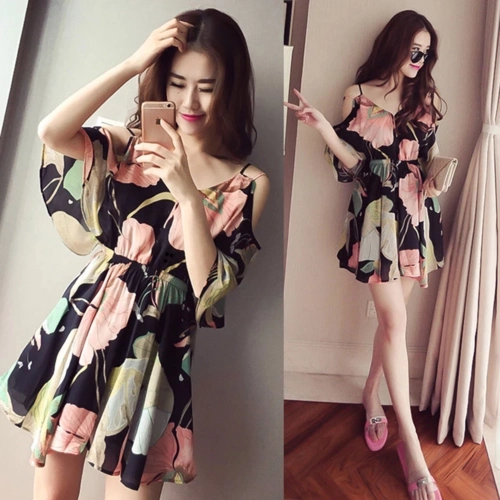 女大童夏装纯棉娃娃领宽松短袖连衣裙胖女孩小学生加肥加大码裙子