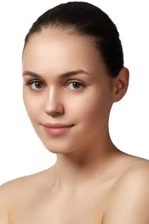 美女完美清新肌肤的皮肤护理